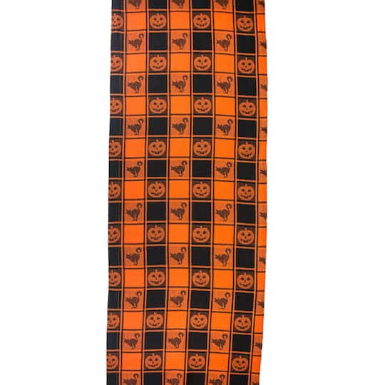 DII® 72" Halloween Woven Check Table Runner